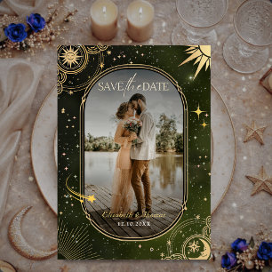 Reserve A Data Casamento Lua Sol Verde Oliva Celestial
