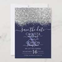 Casamento Luxuoso Confetes Prateados e Glitter Nav