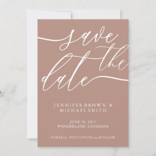 Reserve A Data Casamento Macio Bronze Caligrafia Personalizada Fo