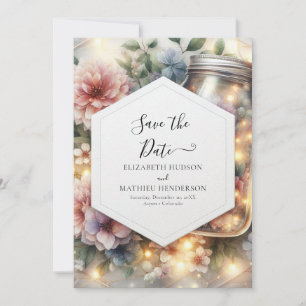 Reserve A Data Casamento Minimalista Boho Mason Jar