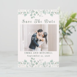 Reserve A Data Casamento Minimalista Botânico em Verde Sage Simpl