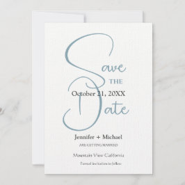 Reserve A Data Casamento Minimalista de Caligrafia Script