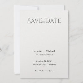 Reserve A Data Casamento Minimalista de Caligrafia Script