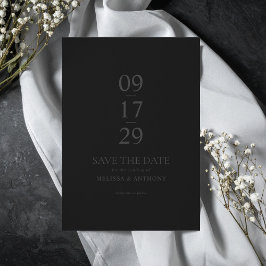 Reserve A Data Casamento Minimalista do Modern Matte Black