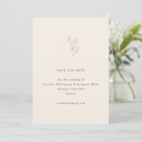 Casamento Minimalista Ecru Arte Floral de Linha El