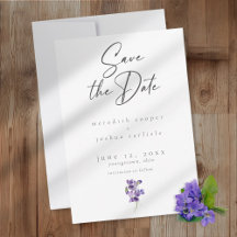 Casamento Minimalista Elegante Aquarela de Violeta