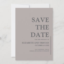 Reserve A Data Casamento Minimalista Elegante Bege