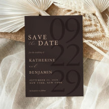 Casamento Minimalista Marrom Moderno