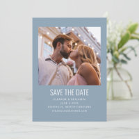 Casamento Minimalista Moderno em Azul Poeirento