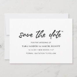Reserve A Data Casamento Minimalista Moderno Escrita à Mão Script