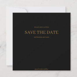 Reserve A Data Casamento Minimalista Moderno Preto Save The Date