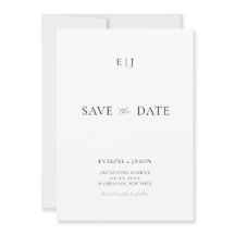 Casamento minimalista moderno Salve a data Convide
