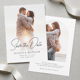 Reserve A Data Casamento Minimalista Preto e Branco Moderno 2 Fot