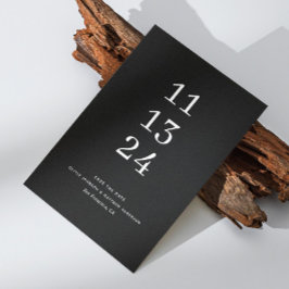 Reserve A Data Casamento minimalista preto moderno simples e eleg