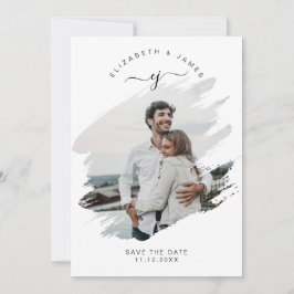 Reserve A Data Casamento Minimalista Rústico Simples Monograma Cu