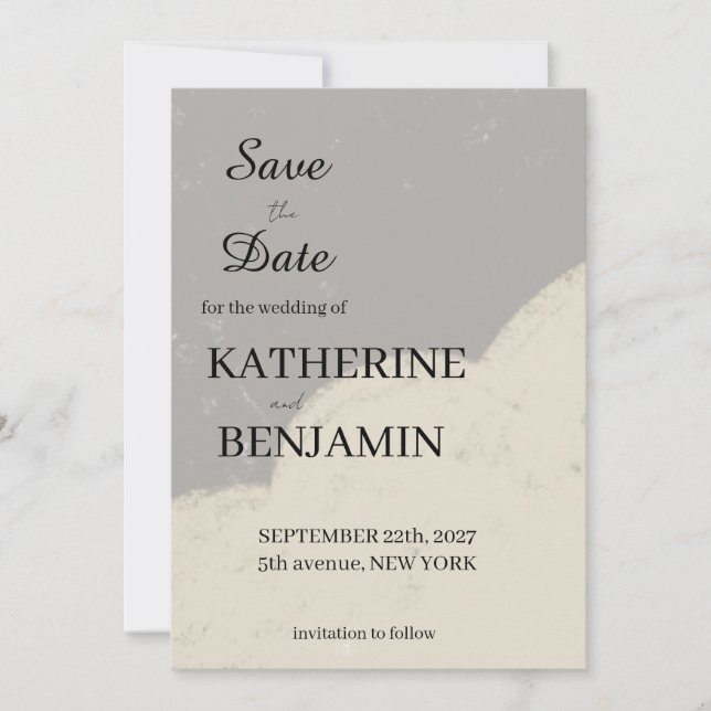 Reserve A Data Casamento Minimalista Salvar a Data (Frente)