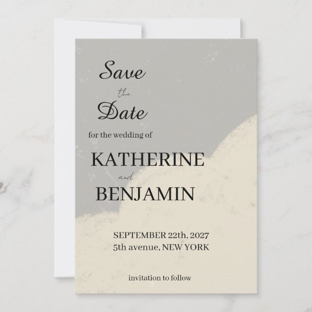 Reserve A Data Casamento Minimalista Salvar a Data (Frente)