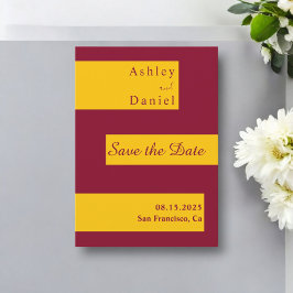 Reserve A Data Casamento Mínimo Elegante E Moderno Dourado