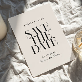 Reserve A Data Casamento Mínimo Moderno entre Preto e Chico de Ma