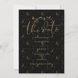 Reserve A Data Casamento Místico Celestial Elegante Estrelas e Lu