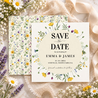 Reserve A Data Casamento Modern Minimalista Boho de Flores Silves