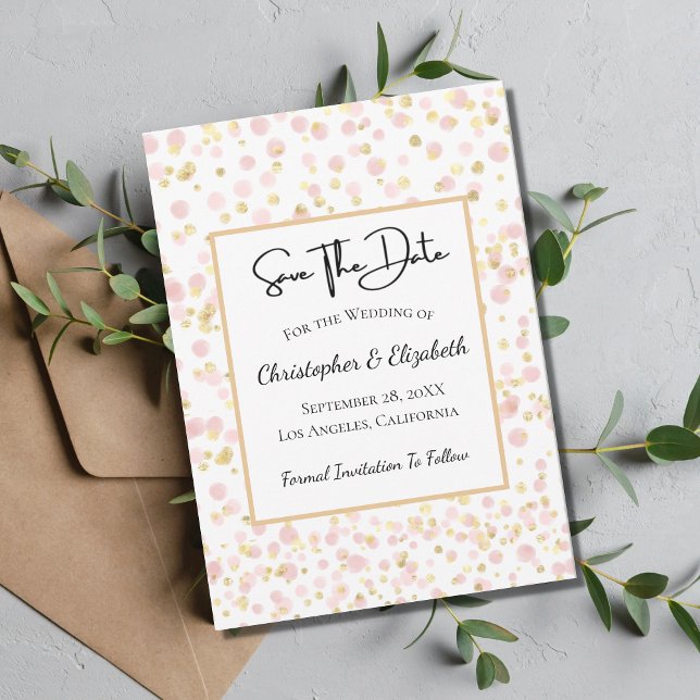 Reserve A Data Casamento Moderno Chic Ouro Rosa  (Criador carregado)
