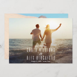 Reserve A Data Casamento Moderno com Foto Chic