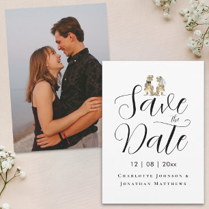 Reserve A Data Casamento Moderno com Tema de Dinossauro Divertido