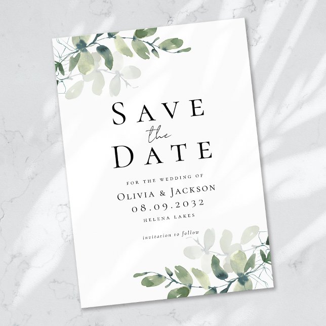 Reserve A Data Casamento Moderno da Tipografia Eucalyptus (Criador carregado)
