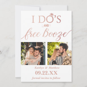 Reserve A Data Casamento Moderno de Booze Livre de I Do's Salve a