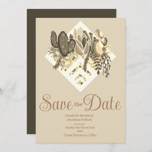 Reserve A Data Casamento Moderno de Cactus e Succulents