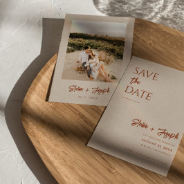 Reserve A Data Casamento Moderno de Foto Chic Simples Boho Elegan
