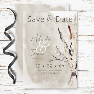 Reserve A Data Casamento Moderno do Buquê Rustic Boho