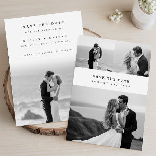 Reserve A Data Casamento Moderno Elegante Clássico de Colagem de