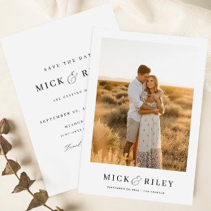 Reserve A Data Casamento Moderno Minimalista Boho Texto e Foto