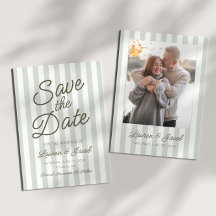 Casamento Moderno Minimalista com Listras Verdes