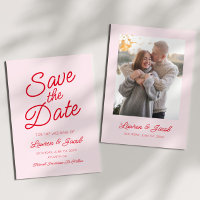 Casamento Moderno Minimalista Cor-de-Rosa e Vermel