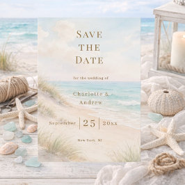 Reserve A Data Casamento moderno na praia costeira