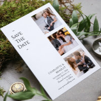 Casamento Moderno Quatro Fotos Preto e Branco