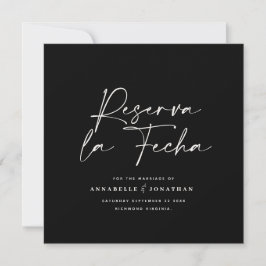 Reserve A Data Casamento moderno Reserva a Data creme preto Salva
