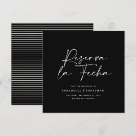 Reserve A Data Casamento moderno Reserva a Data creme preto Salva