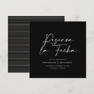 Reserve A Data Casamento moderno Reserva a Data creme preto Salva