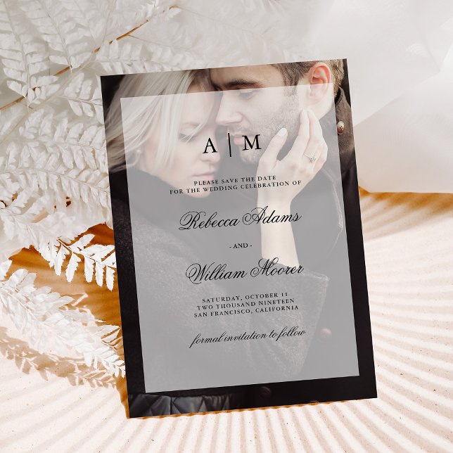 Reserve A Data Casamento Moderno Salve a Data | Foto com Sobrepos (Criador carregado)