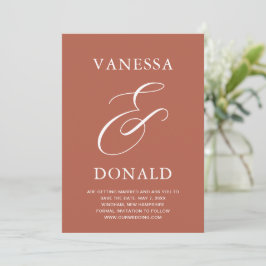 Reserve A Data Casamento Moderno Vanessa Terracotta