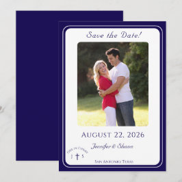 Reserve A Data Casamento Monogramado Católico Atemporal