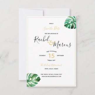 Reserve A Data Casamento Monstera Leaf