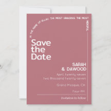 Casamento Muçulmano Elegante Minimalista Rosa Dour