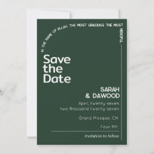 Casamento Muçulmano Verde Esmeralda Minimalista El