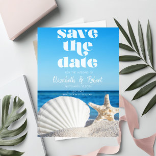Reserve A Data Casamento na Praia,Areia,Conchas Brancas Salve a D