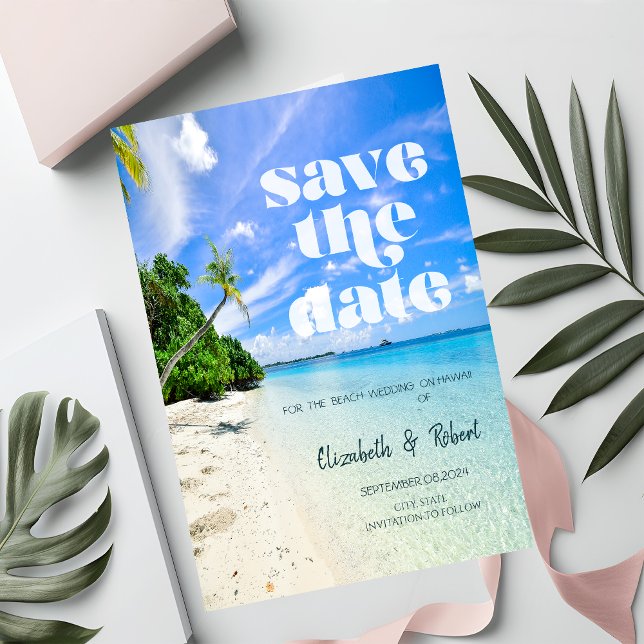 Reserve A Data Casamento na Praia Barco de Palma Salve a Data (Criador carregado)